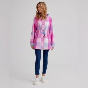 Nikki Jones Montreal Lavender Check Jacket, EUC